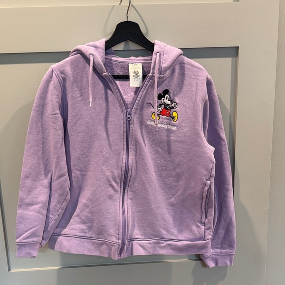 Disney Tops - Disney Lilac Mickey Mouse Zip-Up Hoodie